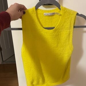 Alice + Olivia Vibrant Yellow Knit Top